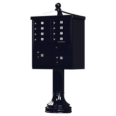 Traditional Decorative 8 Tenant Door Cluster Box Unit